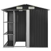 Garden Shed with Rack Anthracite 205x130x183 cm Iron