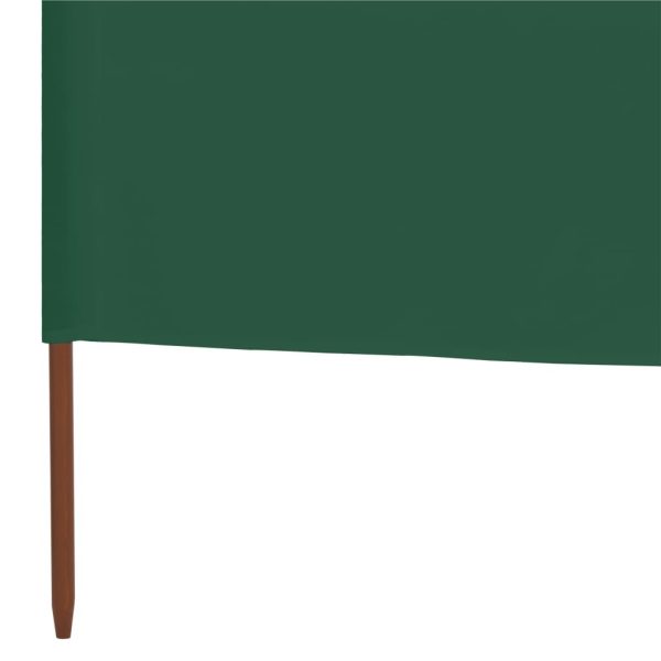 6-panel Wind Screen Fabric 800×120 cm Green