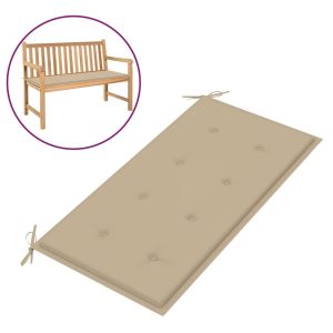 Garden Bench Cushion Beige 100x50x3 cm