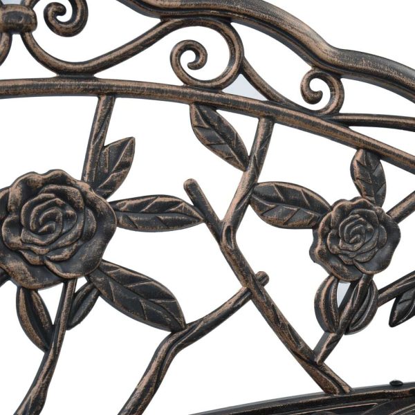 Garden Bench 100 cm Cast Aluminium – Bronze