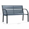 Garden Bench 120 cm Wood and Iron – Grey