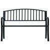 Garden Bench 125 cm Steel – Black