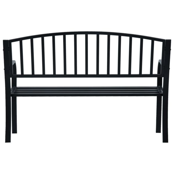 Garden Bench 125 cm Steel – Black