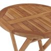 Folding Garden Table 60 cm Solid Teak Wood – Round