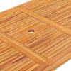 Folding Garden Table 160x80x75 cm Solid Teak Wood