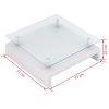 Coffee Table with Glass Top White