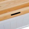 Storage Bench 126x42x75 cm Wood – White and Brown