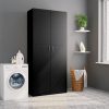 Storage Cabinet 80×35.5×180 cm Engineered Wood – Black