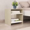 Easton Bedside Cabinet 40x30x40 cm Engineered Wood – White and Sonoma Oak, 2