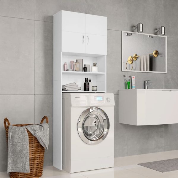 Washing Machine Cabinet 64×25.5×190 cm Engineered Wood
