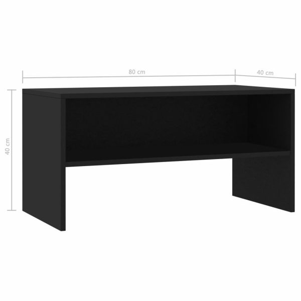Tamworth TV Cabinet 80x40x40 cm Engineered Wood – Black