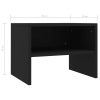 Haven Bedside Cabinet 40x30x30 cm Engineered Wood – Black