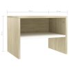 Haven Bedside Cabinet 40x30x30 cm Engineered Wood – White and Sonoma Oak
