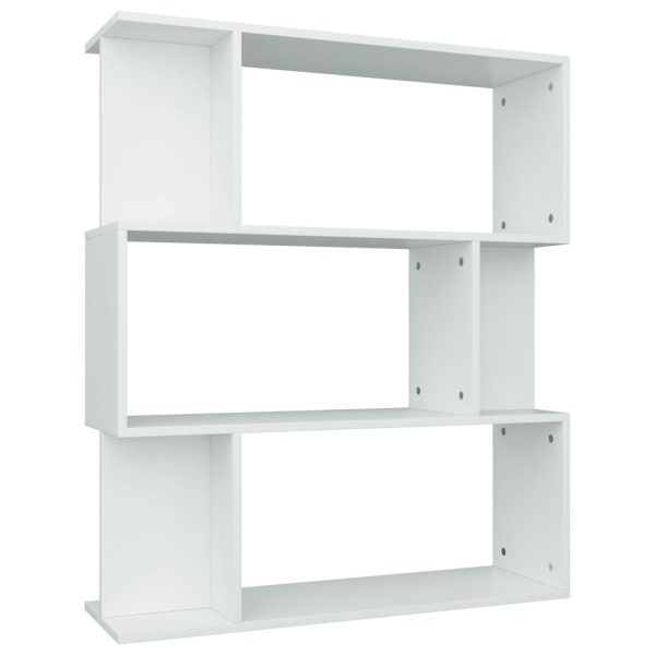 Book Cabinet/Room Divider 80x24x96 cm Engineered Wood – White