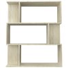 Book Cabinet/Room Divider 80x24x96 cm Engineered Wood – Sonoma oak