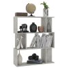 Book Cabinet/Room Divider 80x24x96 cm Engineered Wood – Concrete Grey
