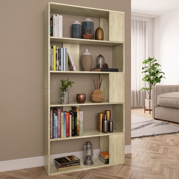 Book Cabinet/Room Divider 80x24x159 cm Engineered Wood – Sonoma oak
