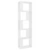 Book Cabinet/Room Divider 45x24x159 cm Engineered Wood – White