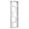 Book Cabinet/Room Divider 45x24x159 cm Engineered Wood – High Gloss White