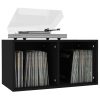 Vinyl Storage Box 71x34x36 cm Engineered Wood – Black