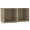 Vinyl Storage Box 71x34x36 cm Engineered Wood – Sonoma oak