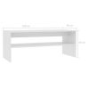 Coffee Table 100x40x40 cm Engineered Wood – White
