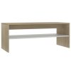 Coffee Table 100x40x40 cm Engineered Wood – White and Sonoma Oak