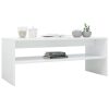 Coffee Table 100x40x40 cm Engineered Wood – High Gloss White