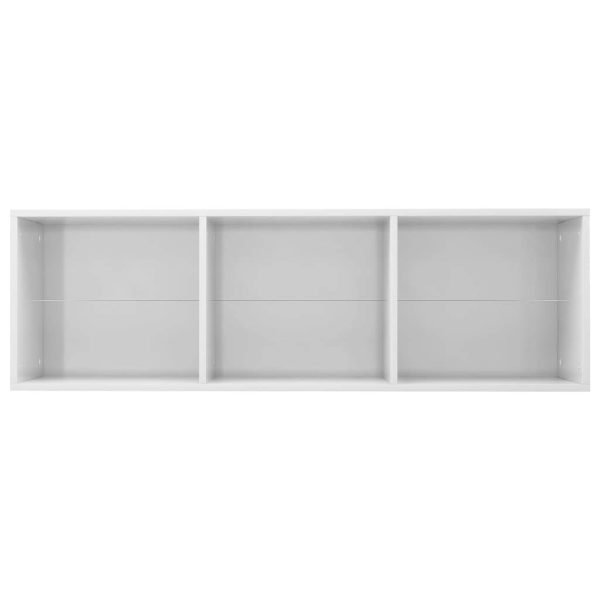 Book Cabinet/TV Cabinet 36x30x114 cm Engineered Wood – High Gloss White