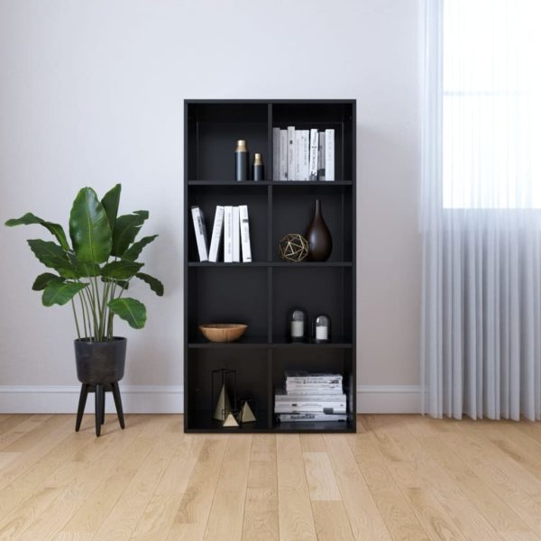 Book Cabinet/Sideboard 66x30x130 cm Engineered Wood – Black