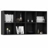 Book Cabinet/Sideboard 66x30x130 cm Engineered Wood – Black