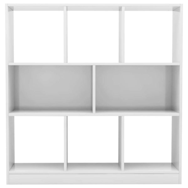 Book Cabinet 97.5×29.5×100 cm Engineered Wood – High Gloss White