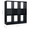 Book Cabinet 97.5×29.5×100 cm Engineered Wood – High Gloss Black