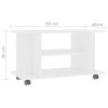 Bowling TV Cabinet with Castors 80x40x40 cm Engineered Wood – White