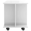 Bowling TV Cabinet with Castors 80x40x40 cm Engineered Wood – High Gloss White