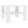 Coffee Table 60x60x42 cm Engineered Wood – White