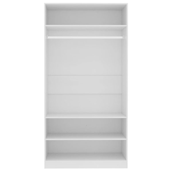 Wardrobe Engineered Wood – 100x50x200 cm, White