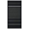 Wardrobe Engineered Wood – 100x50x200 cm, High Gloss Black