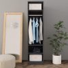 Wardrobe Engineered Wood – 50x50x200 cm, Grey