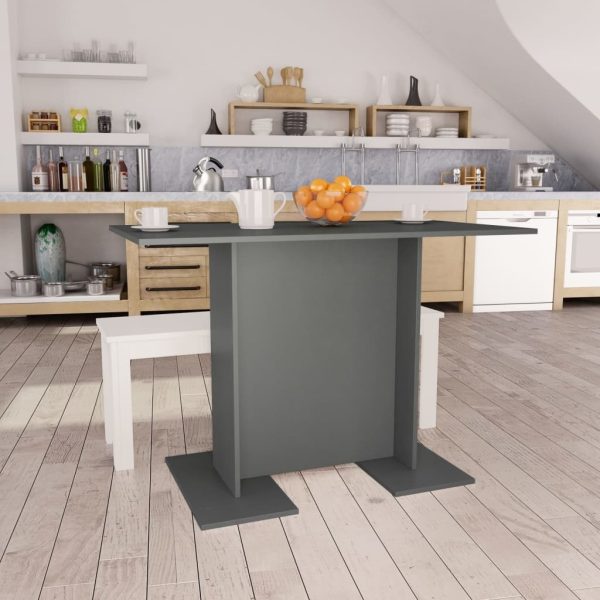 Dining Table 110x60x75 cm Engineered Wood – Grey