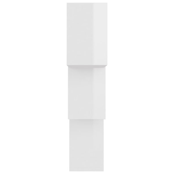Cube Wall Shelves 68x15x68 cm Engineered Wood – High Gloss White
