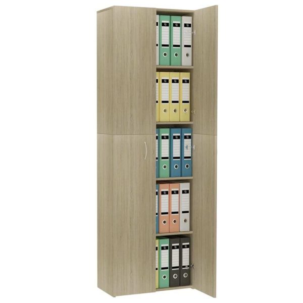 Office Cabinet 60x32x190 cm Engineered Wood – Sonoma oak