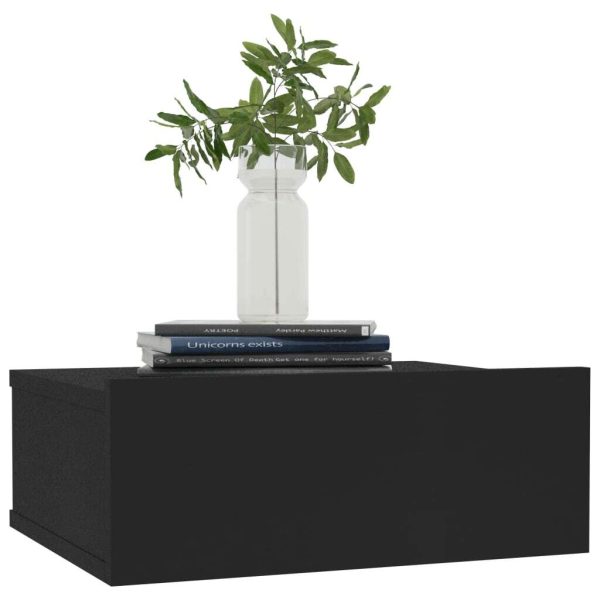 Danbury Floating Nightstand 40x30x15 cm Engineered Wood – Black, 2