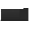 Danbury Floating Nightstand 40x30x15 cm Engineered Wood – High Gloss Black, 1