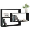 Wall Shelves 104x20x58.5 cm Engineered Wood – Black