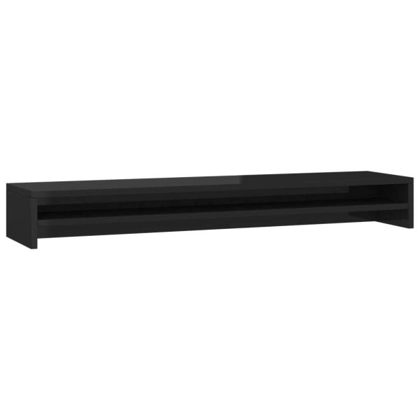 Thornton Monitor Stand 100x24x13 cm Engineered Wood – High Gloss Black