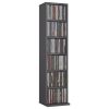 CD Cabinet 21x20x88 cm Engineered Wood – High Gloss Grey