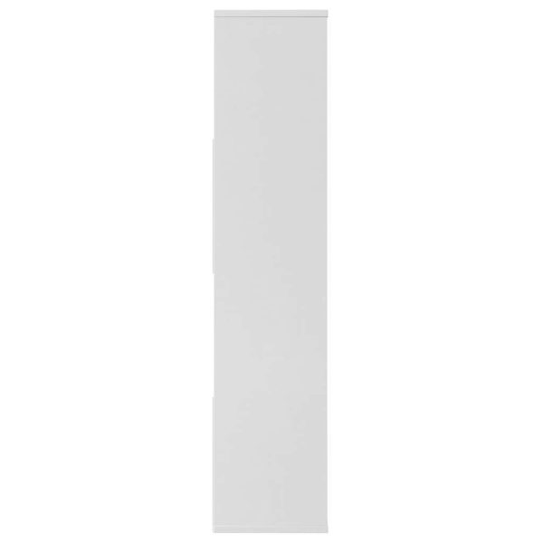 Kilgra Room Divider/Book Cabinet 110x24x110 cm Engineered Wood – White