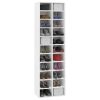 Shoe Cabinet 54x34x183 cm Engineered Wood – White