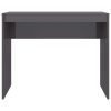 Desk 90x40x72 cm Engineered Wood – High Gloss Grey